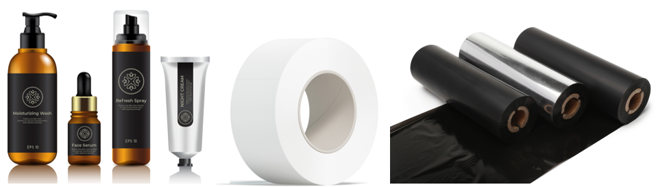 "Printed labels, blank labels, and thermal transfer ribbons for packaging, labeling, and product identification."